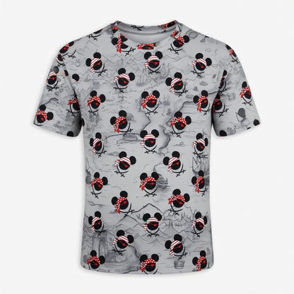 Pirate Skull Icons Mouse AOP Apparel