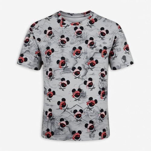 Pirate Skull Icons Mouse AOP Apparel