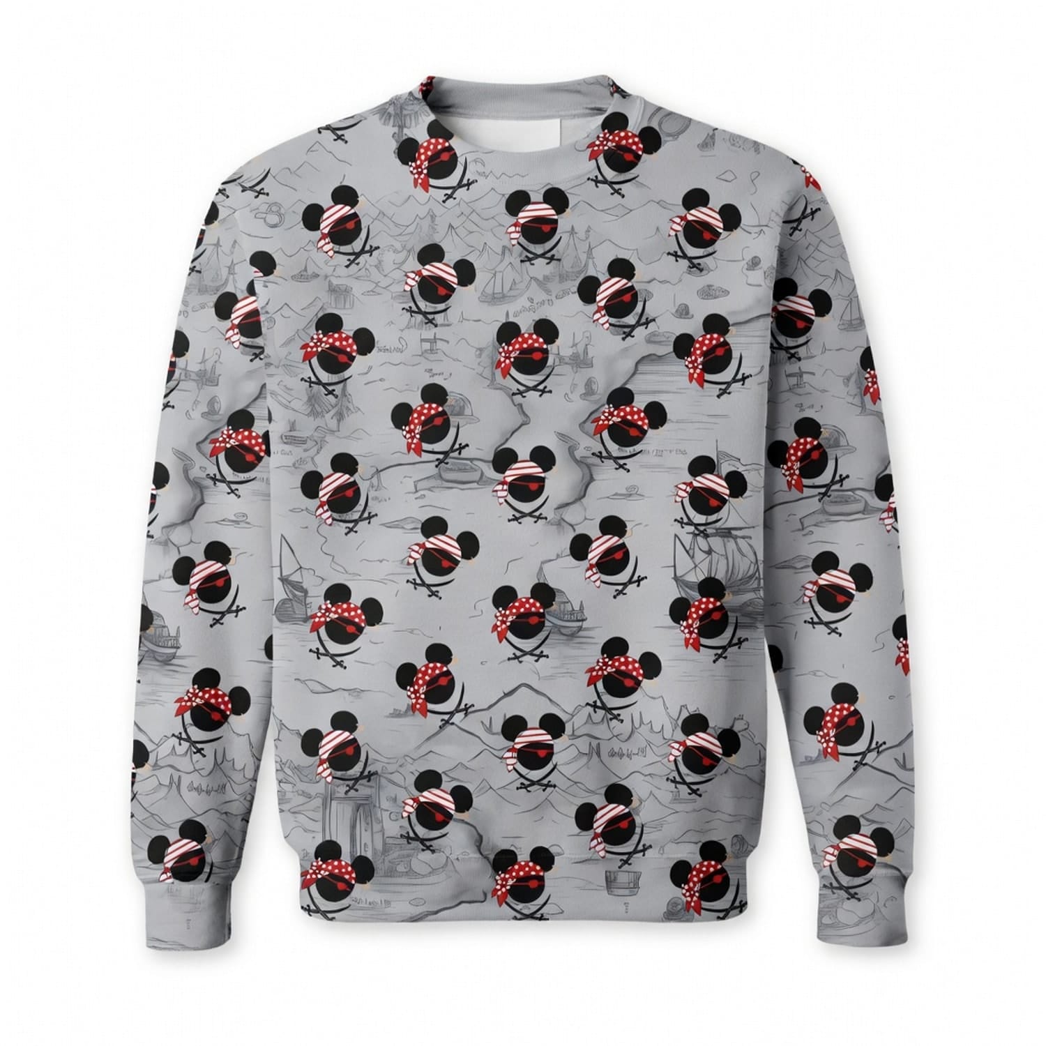 Pirate Skull Icons Mouse AOP Apparel
