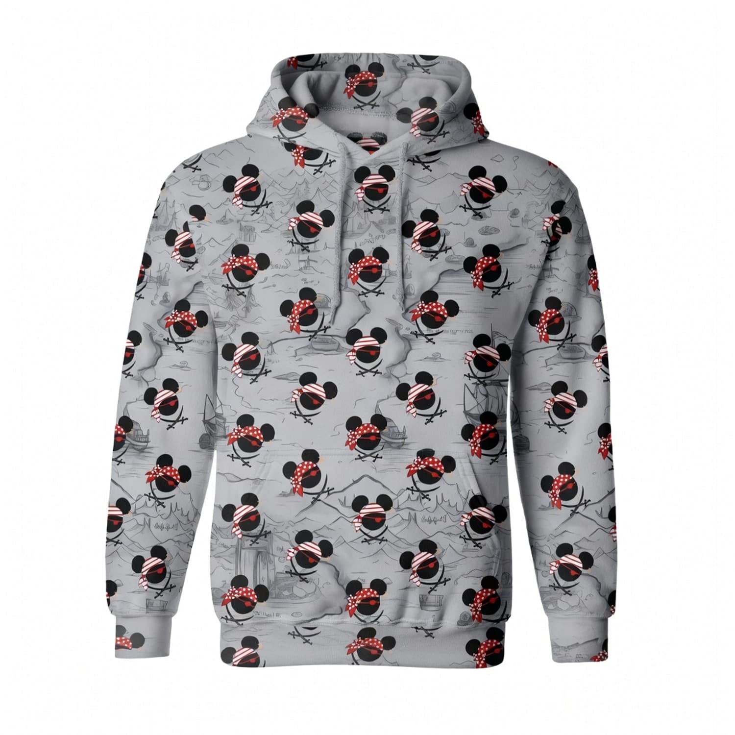 Pirate Skull Icons Mouse AOP Apparel
