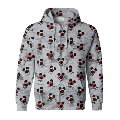 Pirate Skull Icons Mouse AOP Apparel