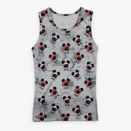 Pirate Skull Icons Mouse AOP Apparel