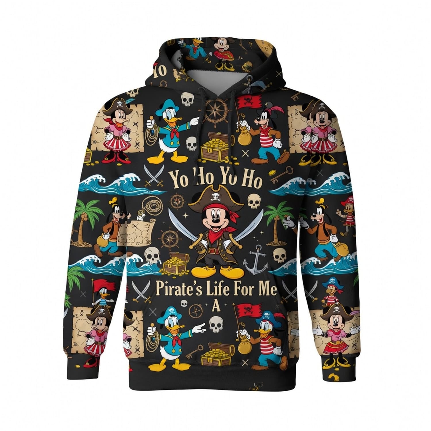 Pirate Mouse AOP T-Shirt - Yo Ho Yo Ho Cartoon Theme