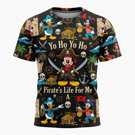 Pirate Mouse AOP T-Shirt - Yo Ho Yo Ho Cartoon Theme