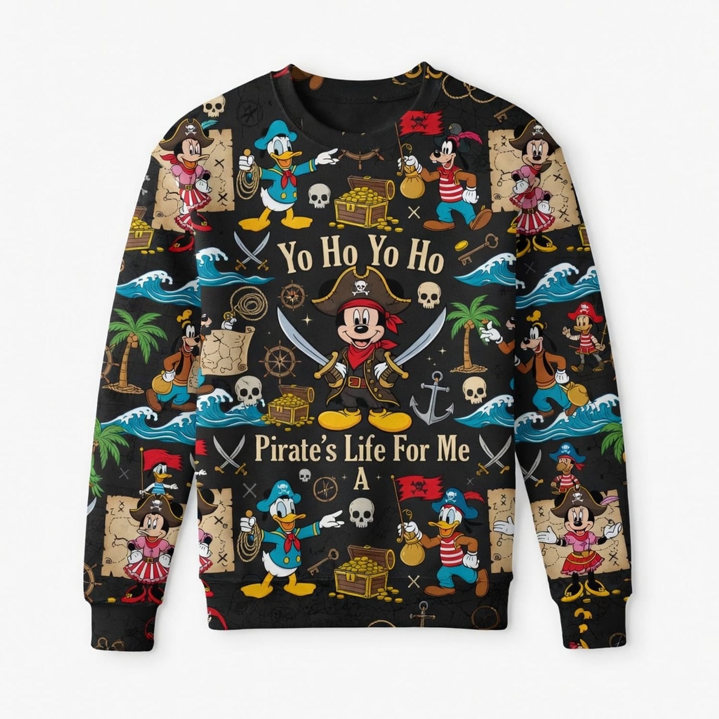 Pirate Mouse AOP T-Shirt - Yo Ho Yo Ho Cartoon Theme