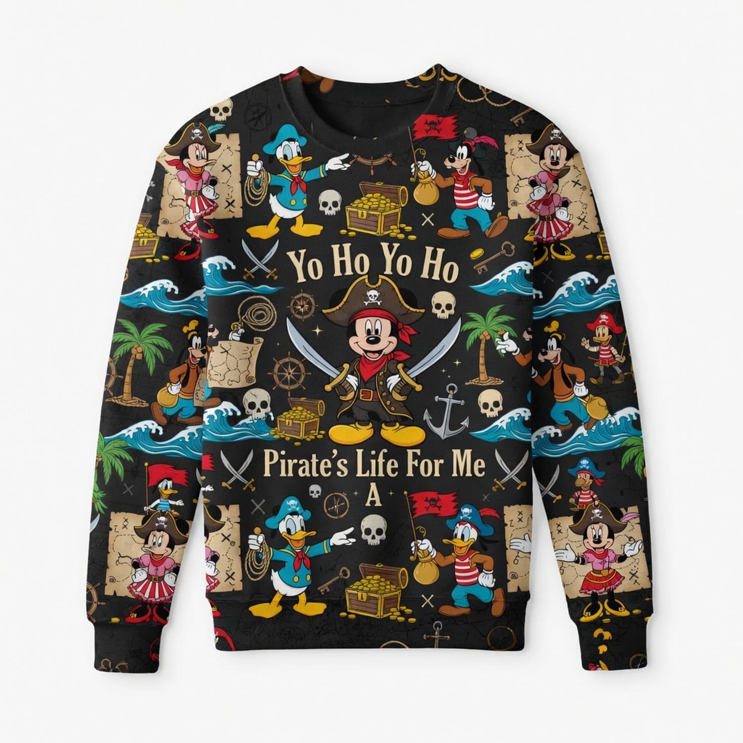 Pirate Mouse AOP T-Shirt - Yo Ho Yo Ho Cartoon Theme