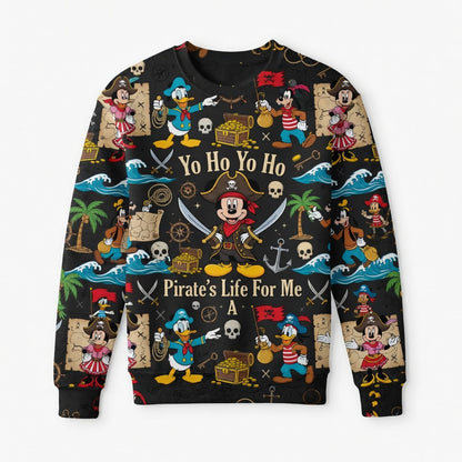 Pirate Mouse AOP T-Shirt - Yo Ho Yo Ho Cartoon Theme