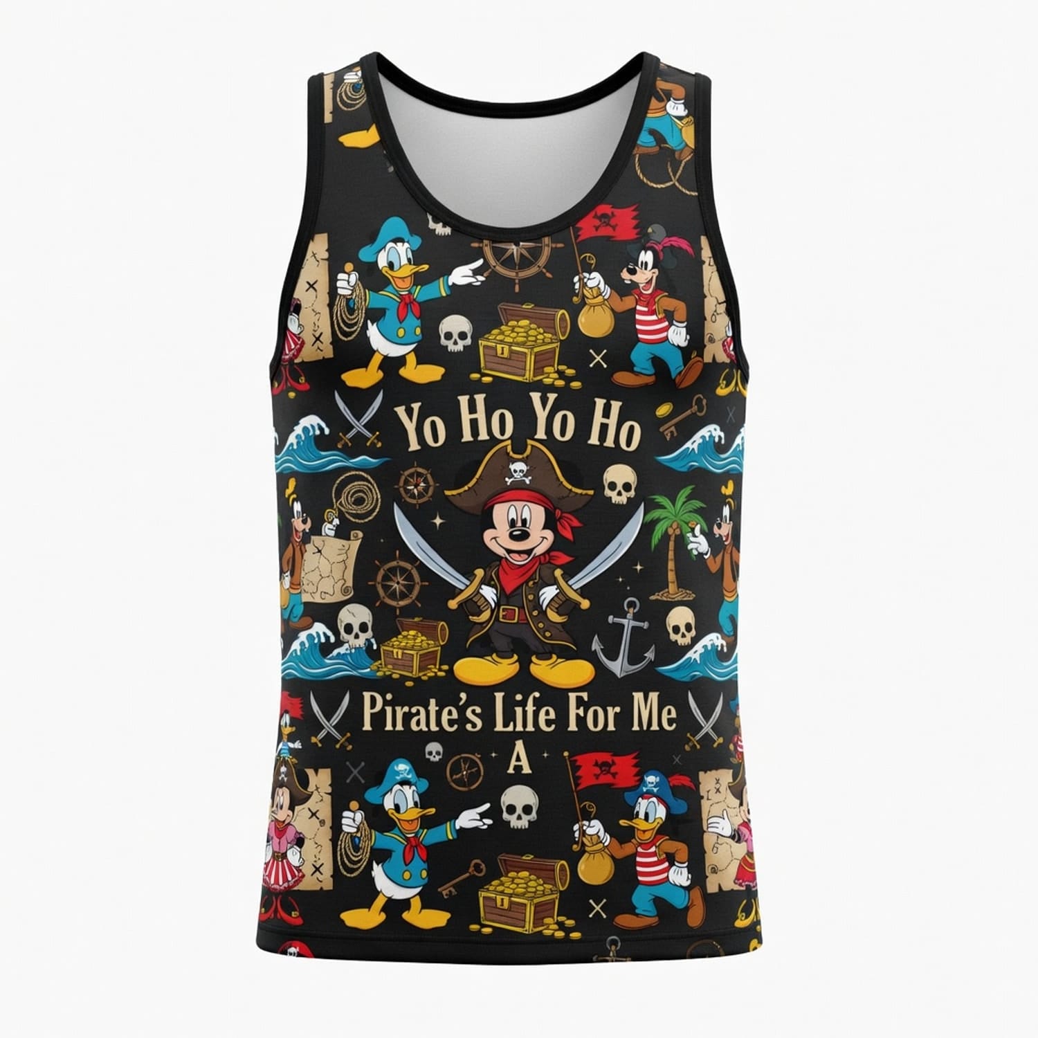 Pirate Mouse AOP T-Shirt - Yo Ho Yo Ho Cartoon Theme