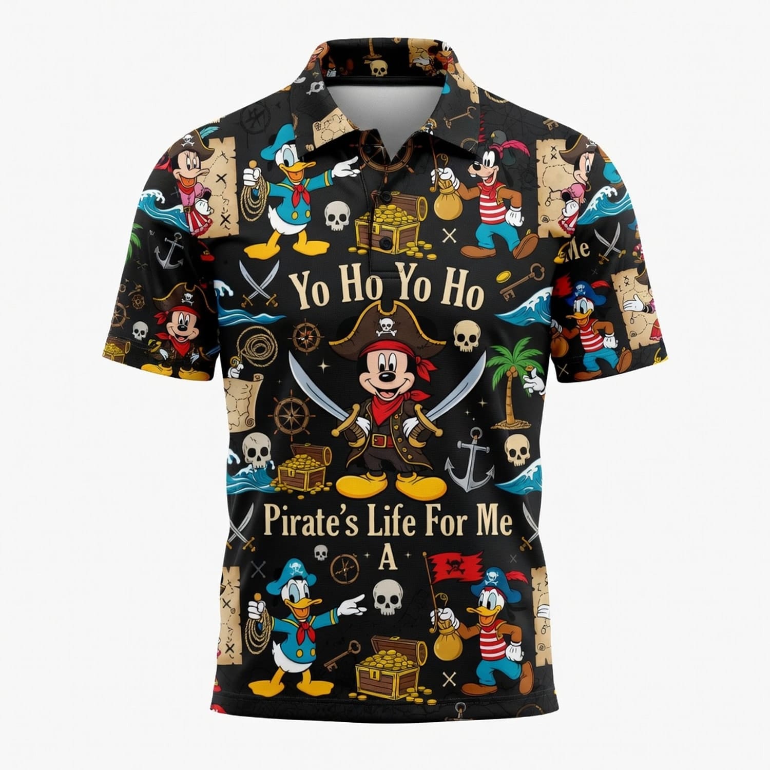 Pirate Mouse AOP T-Shirt - Yo Ho Yo Ho Cartoon Theme