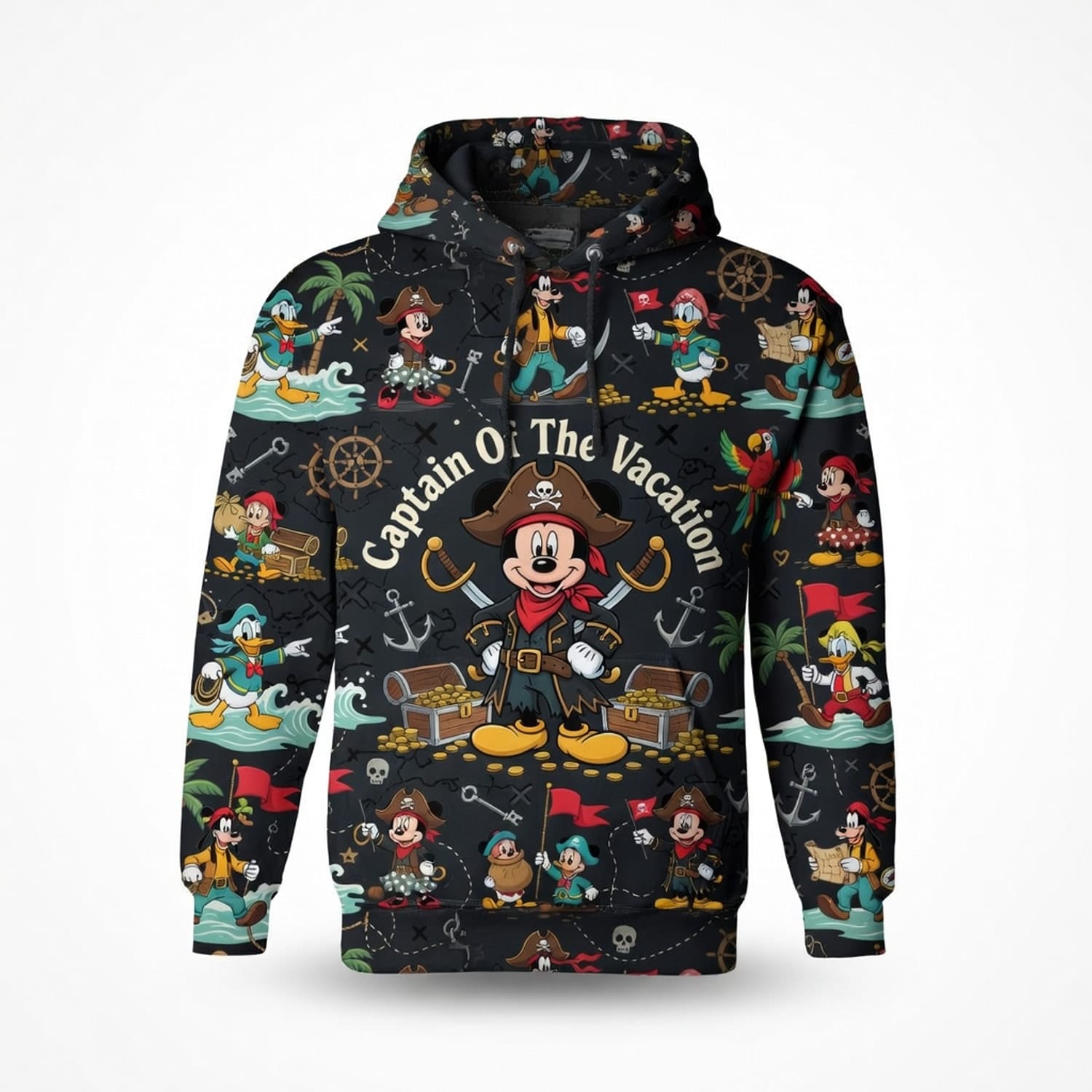 Pirate Mouse AOP Apparel - Captain Of The Vacation