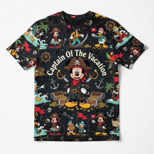 Pirate Mouse AOP Apparel - Captain Of The Vacation