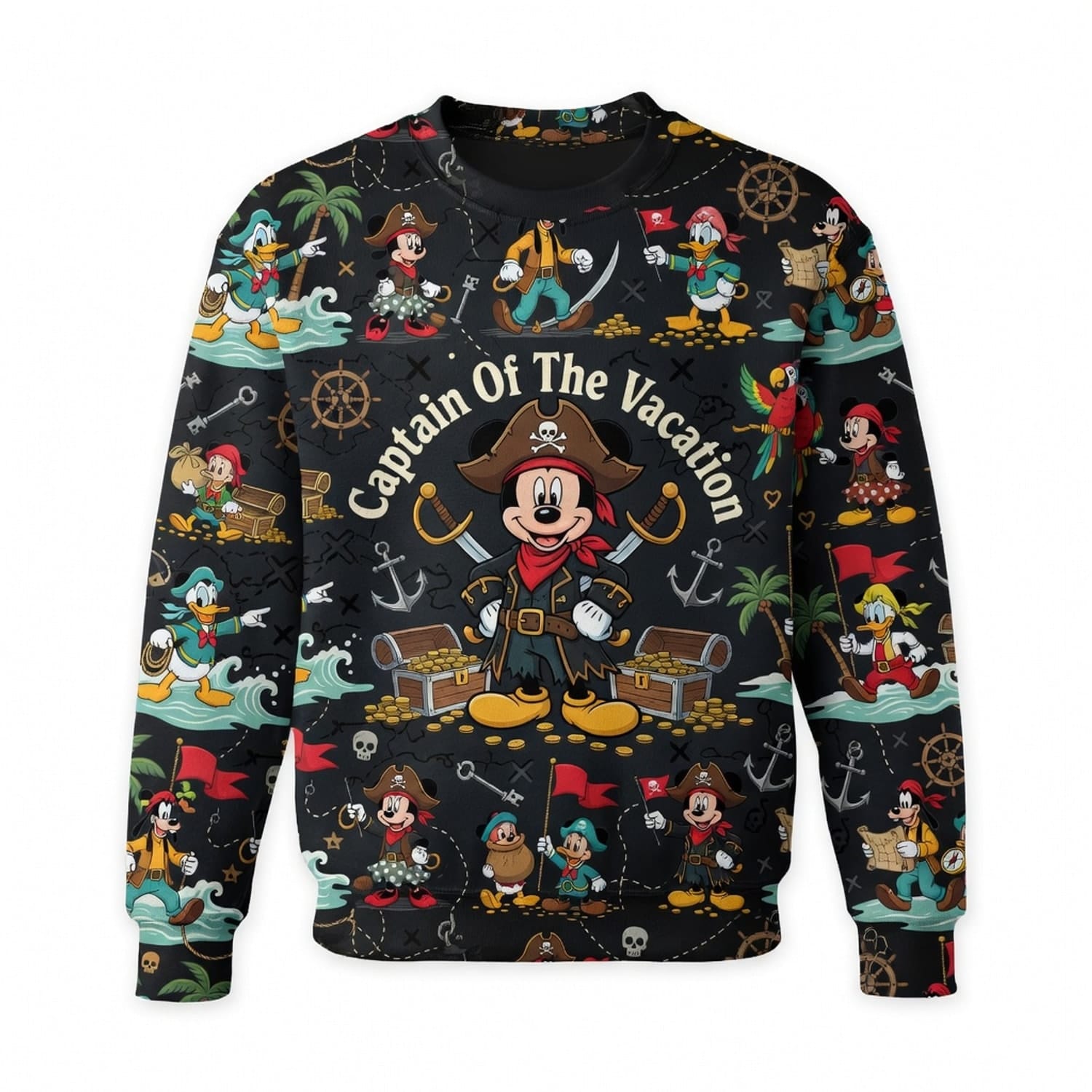 Pirate Mouse AOP Apparel - Captain Of The Vacation