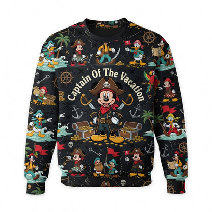 Pirate Mouse AOP Apparel - Captain Of The Vacation