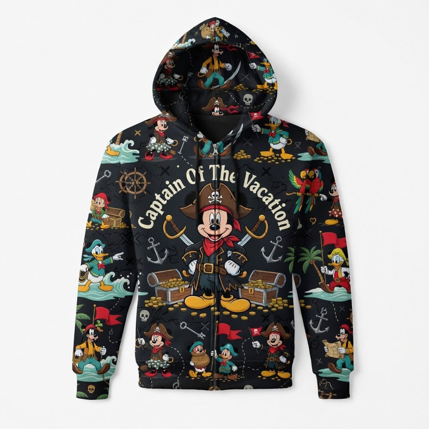 Pirate Mouse AOP Apparel - Captain Of The Vacation