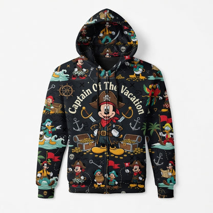Pirate Mouse AOP Apparel - Captain Of The Vacation