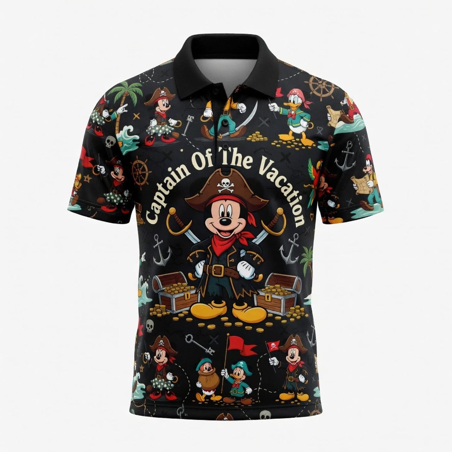 Pirate Mouse AOP Apparel - Captain Of The Vacation