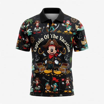 Pirate Mouse AOP Apparel - Captain Of The Vacation