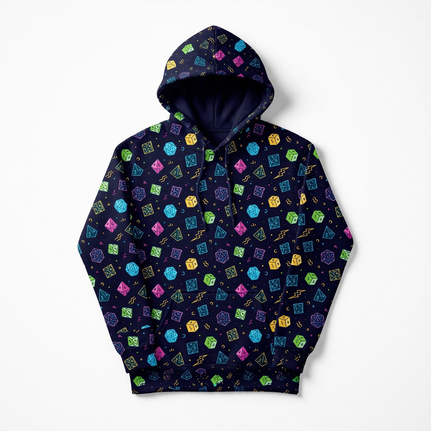 Dice AOP T-Shirt - Neon Tabletop RPG Gamer Streetwear