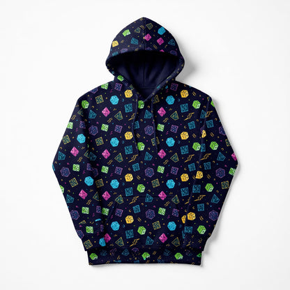 Dice AOP T-Shirt - Neon Tabletop RPG Gamer Streetwear