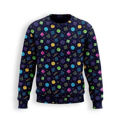 Dice AOP T-Shirt - Neon Tabletop RPG Gamer Streetwear