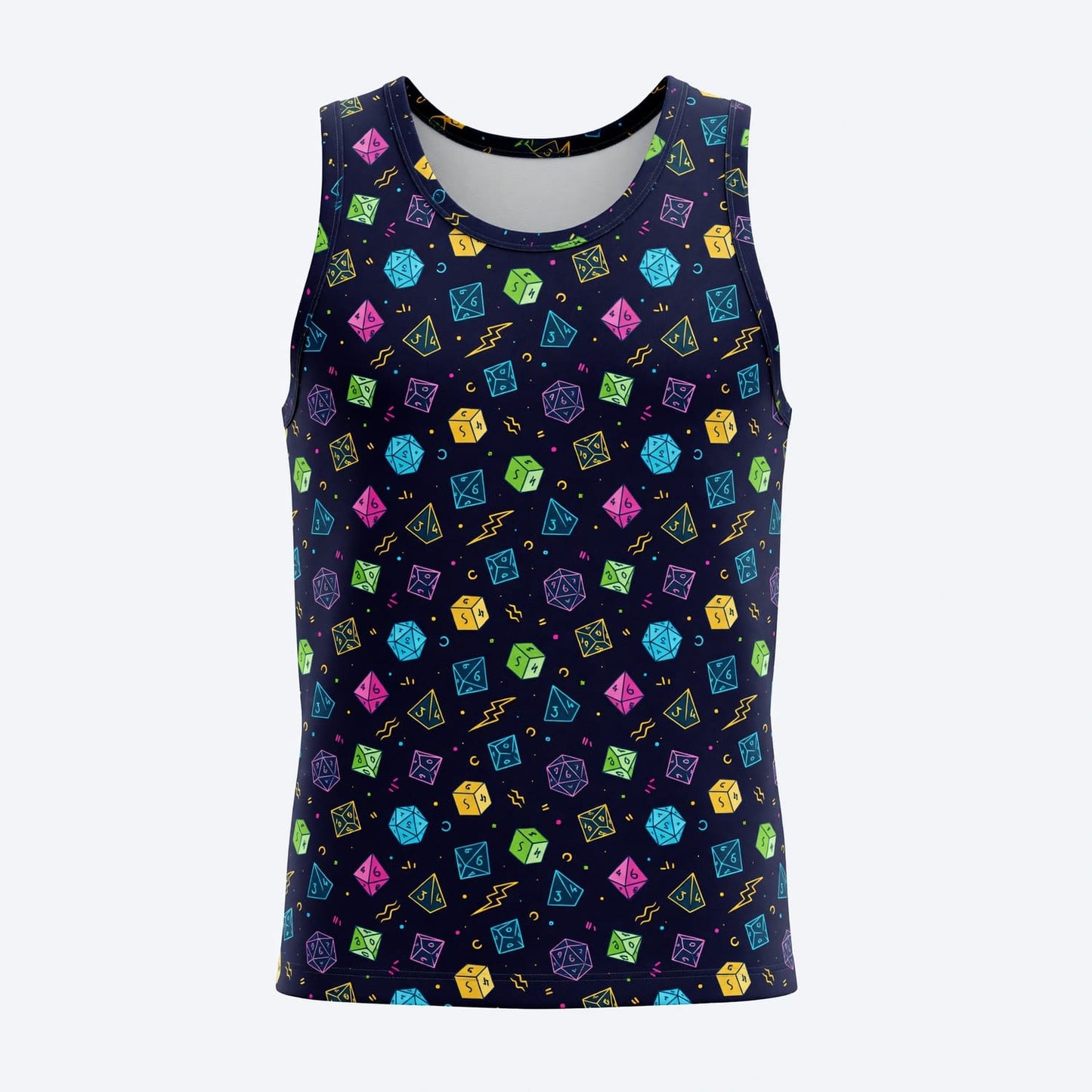 Dice AOP T-Shirt - Neon Tabletop RPG Gamer Streetwear