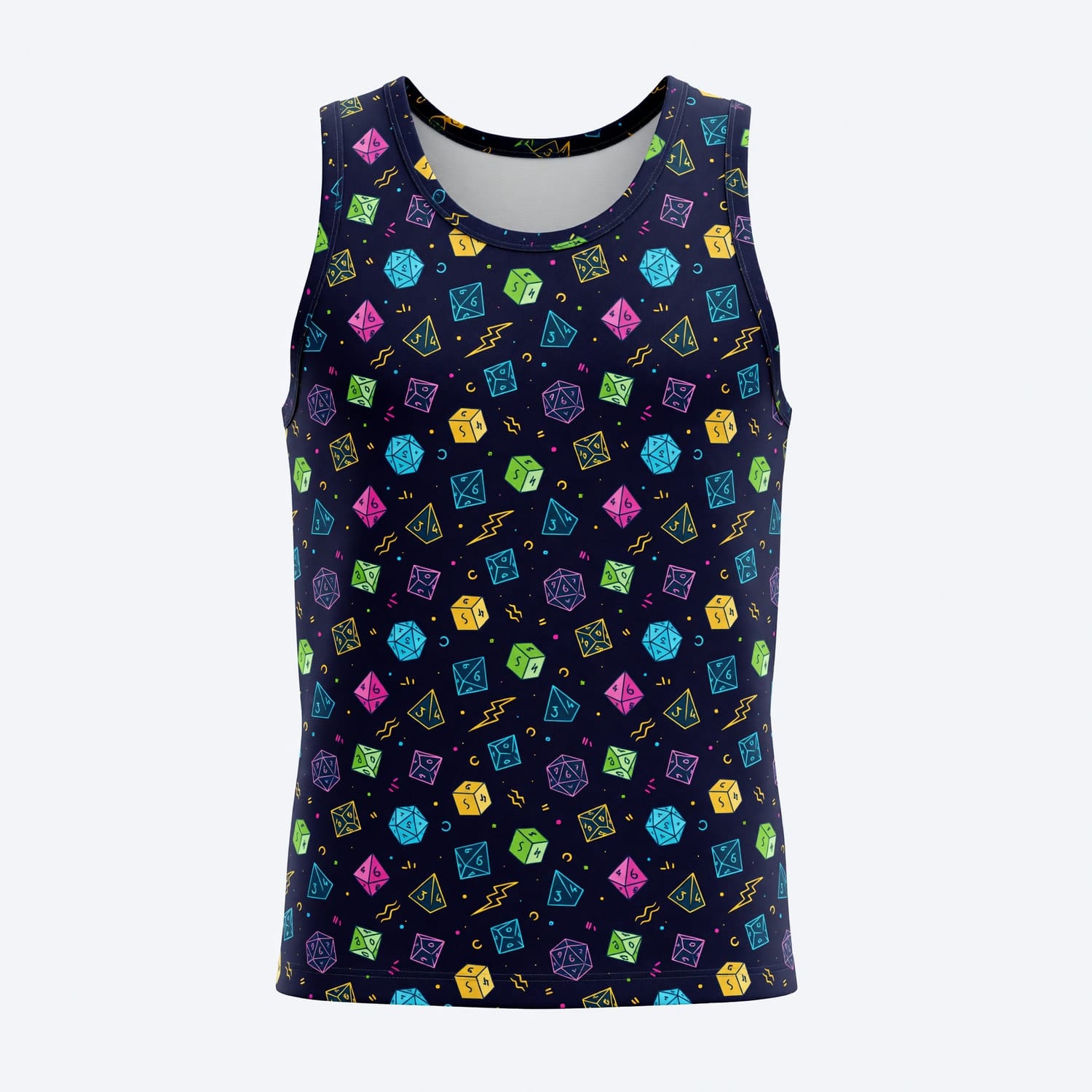 Dice AOP T-Shirt - Neon Tabletop RPG Gamer Streetwear