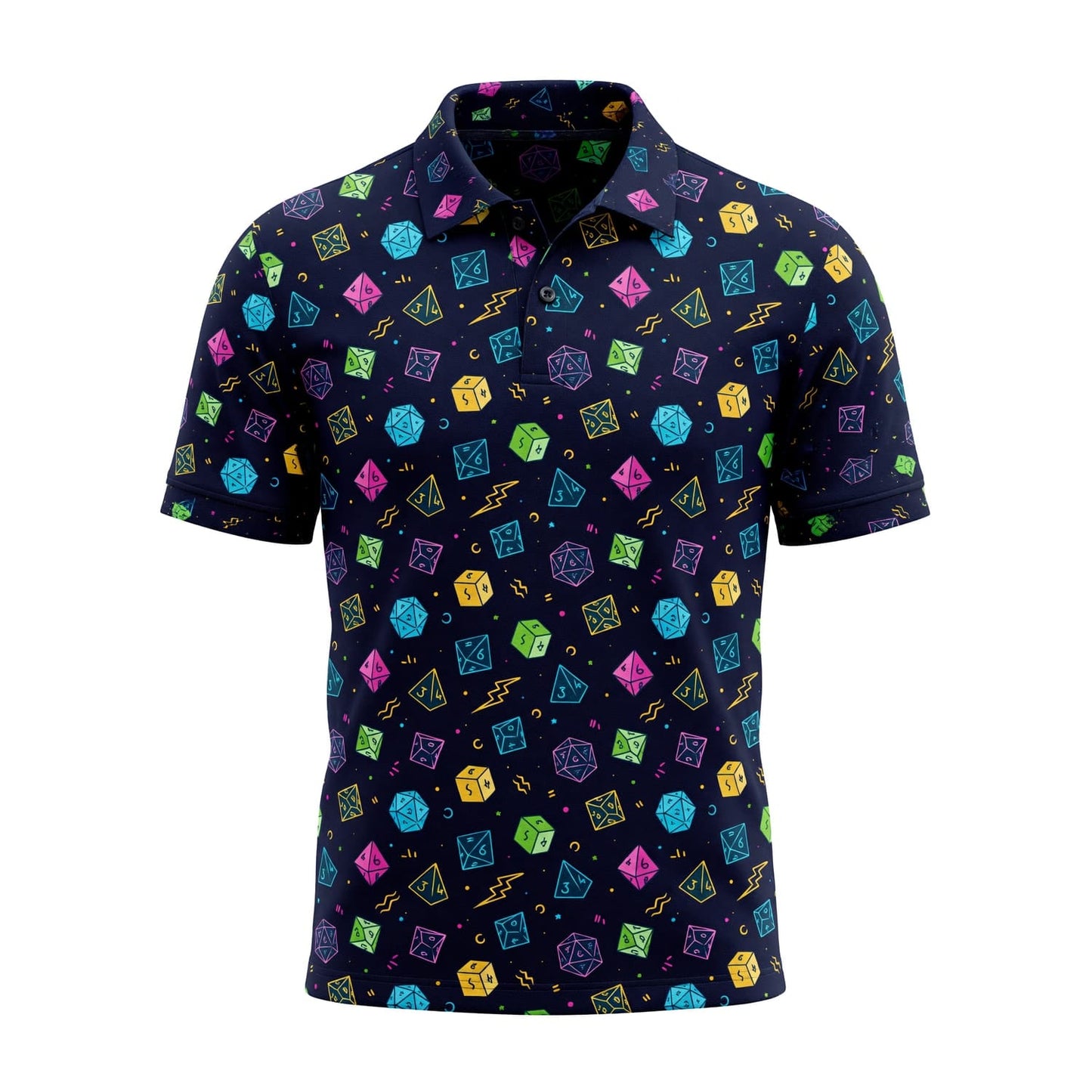 Dice AOP T-Shirt - Neon Tabletop RPG Gamer Streetwear