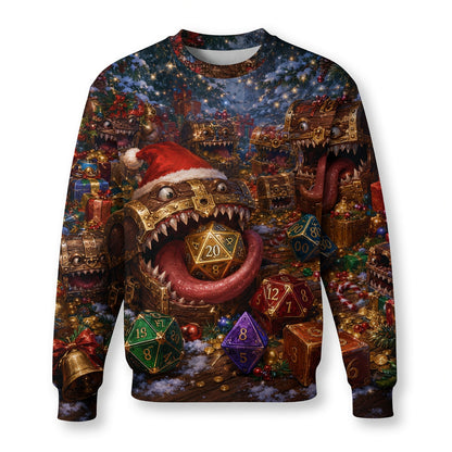 Christmas Mimic Dice AOP T-Shirt - Fantasy Holiday Streetwear