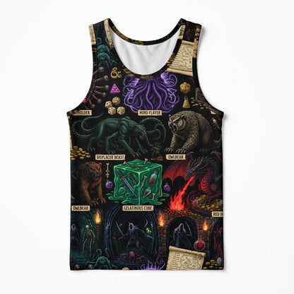 Monsters AOP T-Shirt - Fantasy RPG Dungeon Creatures