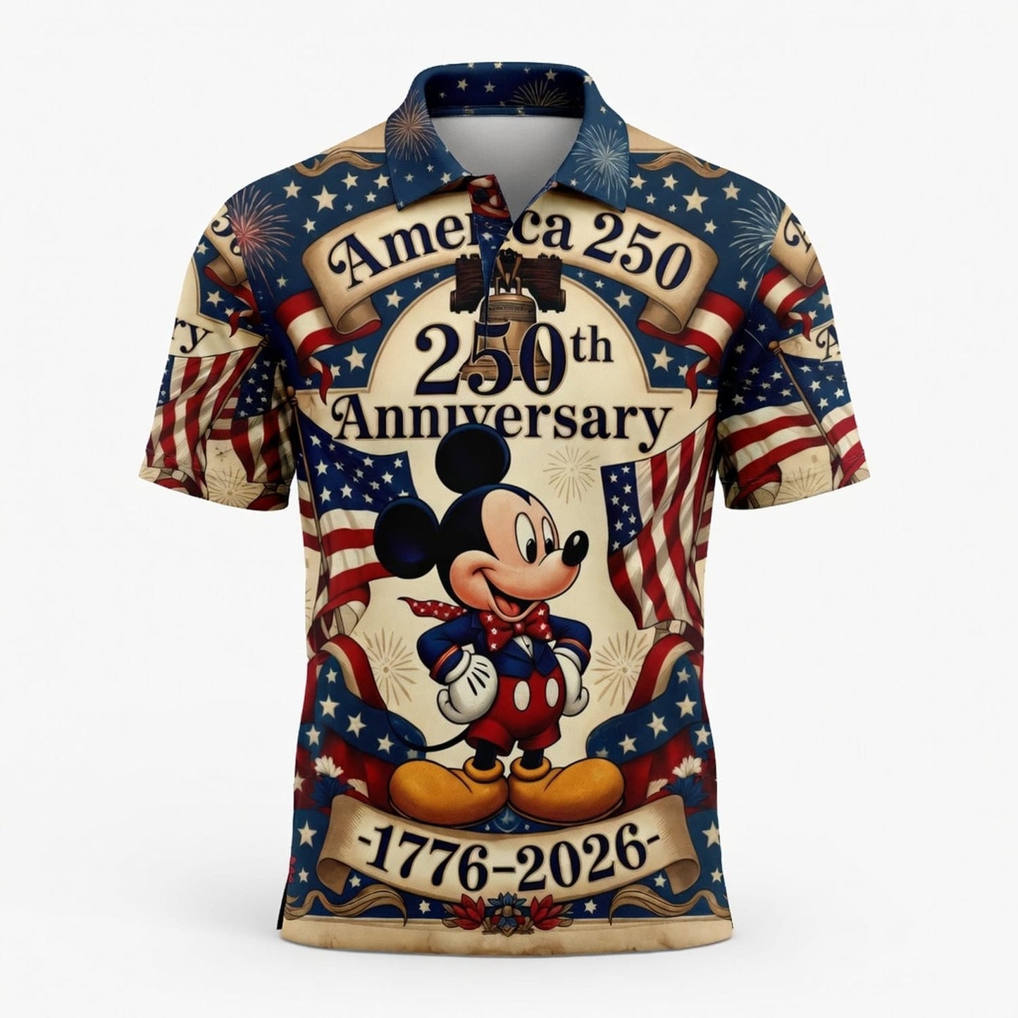 America 250 Mouse 250th Anniversary AOP Apparel