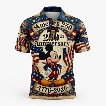 America 250 Mouse 250th Anniversary AOP Apparel