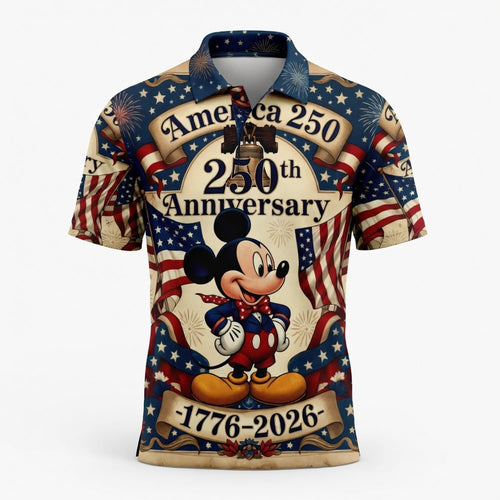 America 250 Mouse 250th Anniversary AOP Apparel