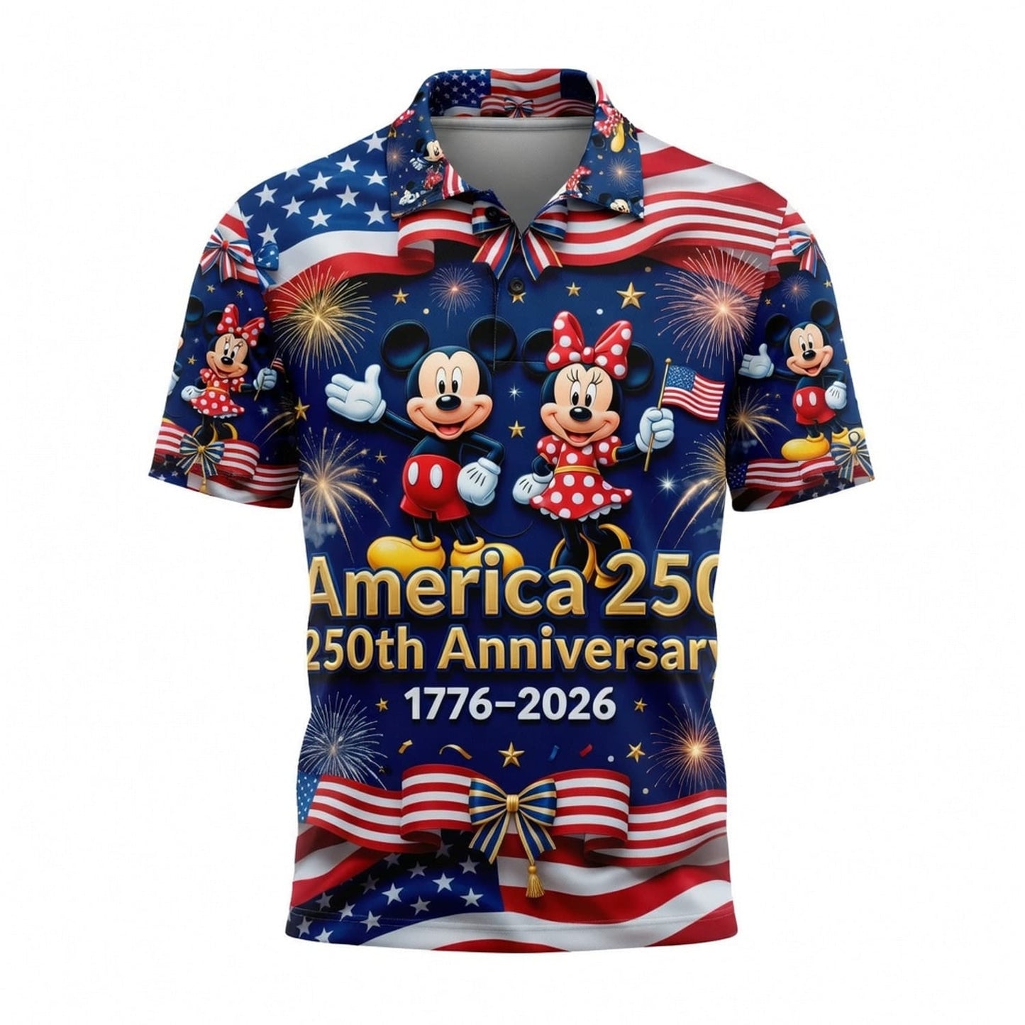 America 250 Mouse Patriotic AOP Apparel