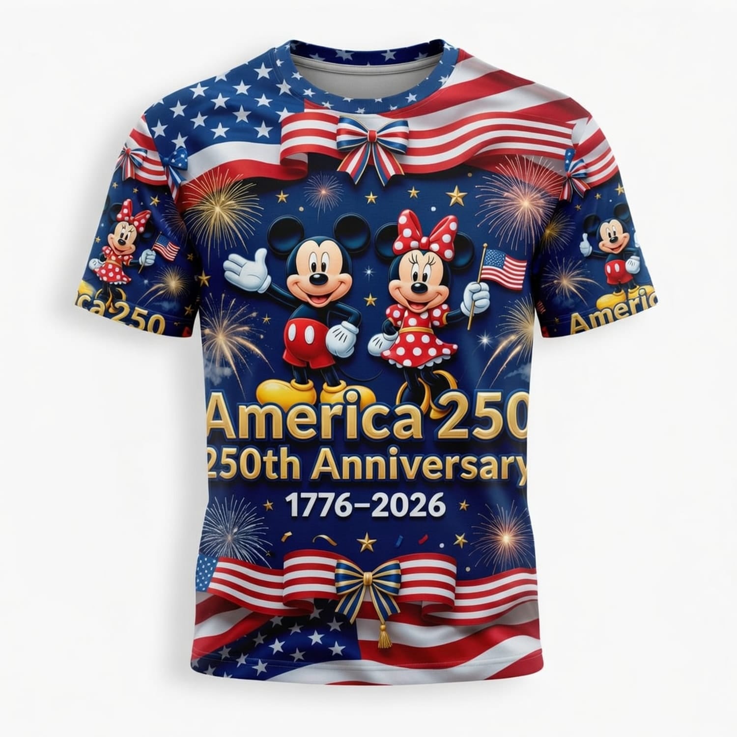 America 250 Mouse Patriotic AOP Apparel