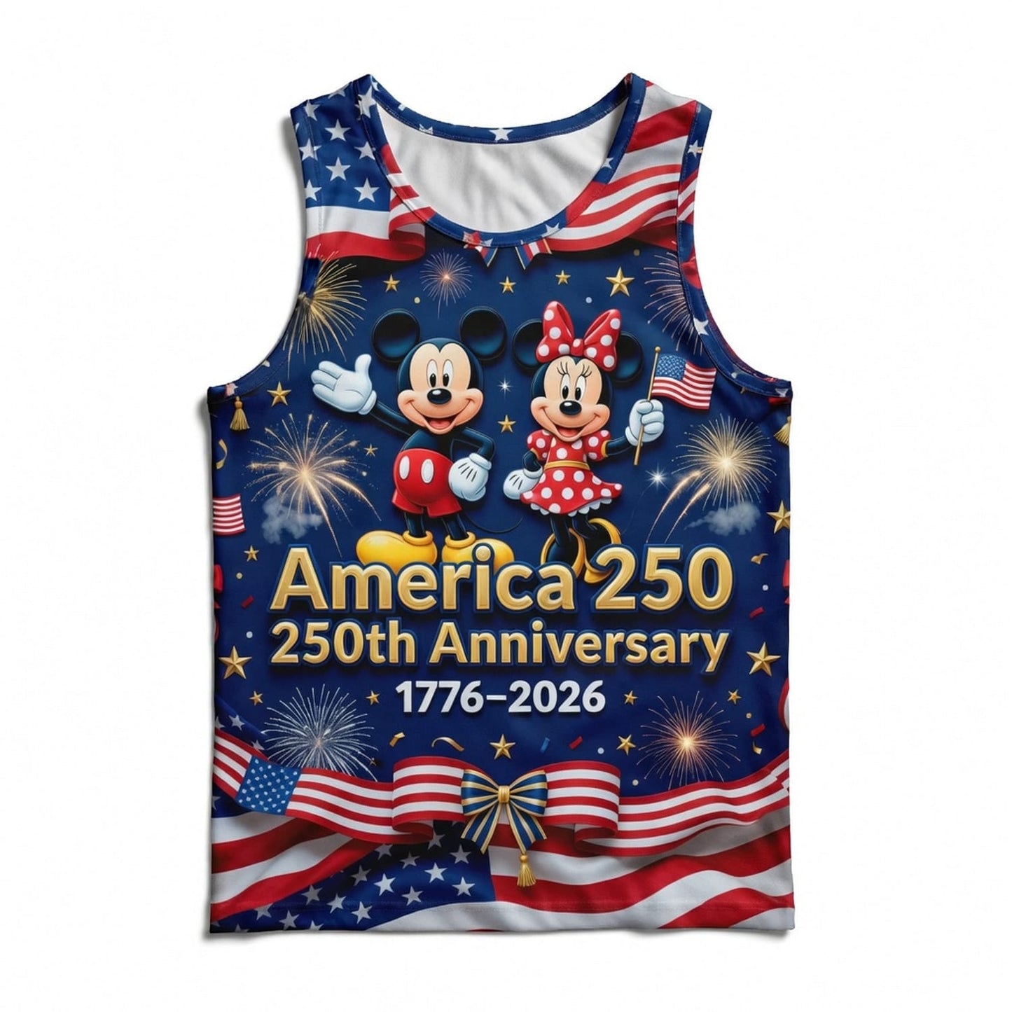 America 250 Mouse Patriotic AOP Apparel