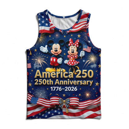 America 250 Mouse Patriotic AOP Apparel