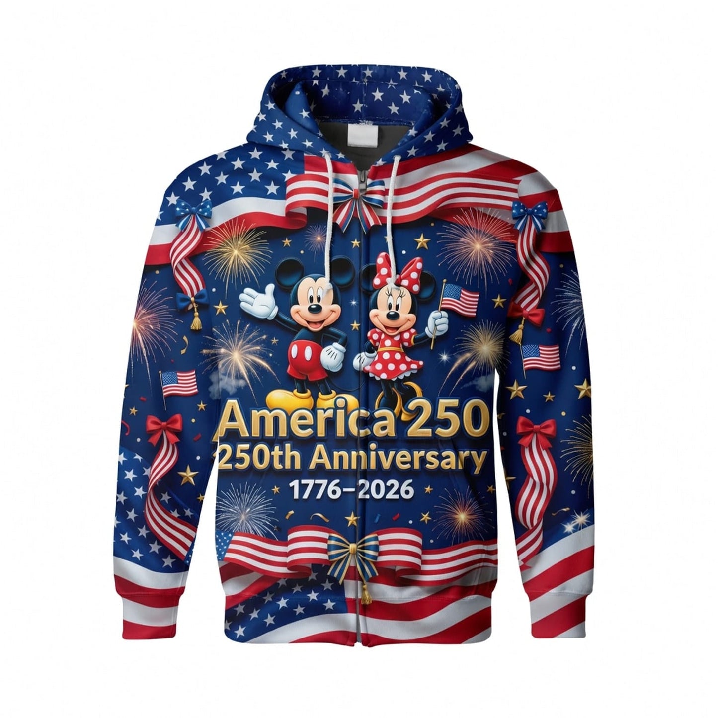 America 250 Mouse Patriotic AOP Apparel