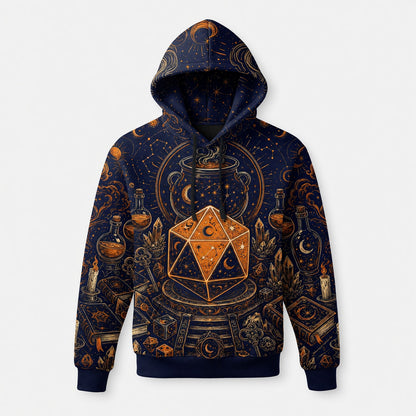 Celestial D20 AOP T-Shirt - Mystic Witchcraft Occult Dice Design