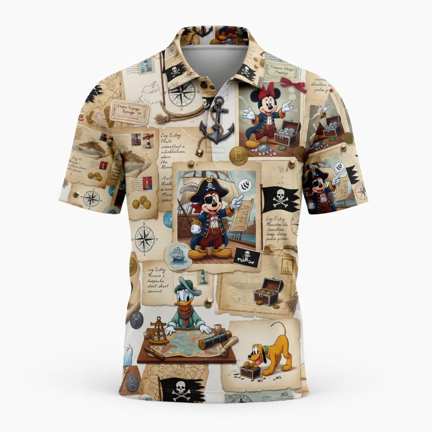 Pirate Treasure Hunt Mouse Duck Pup AOP Apparel