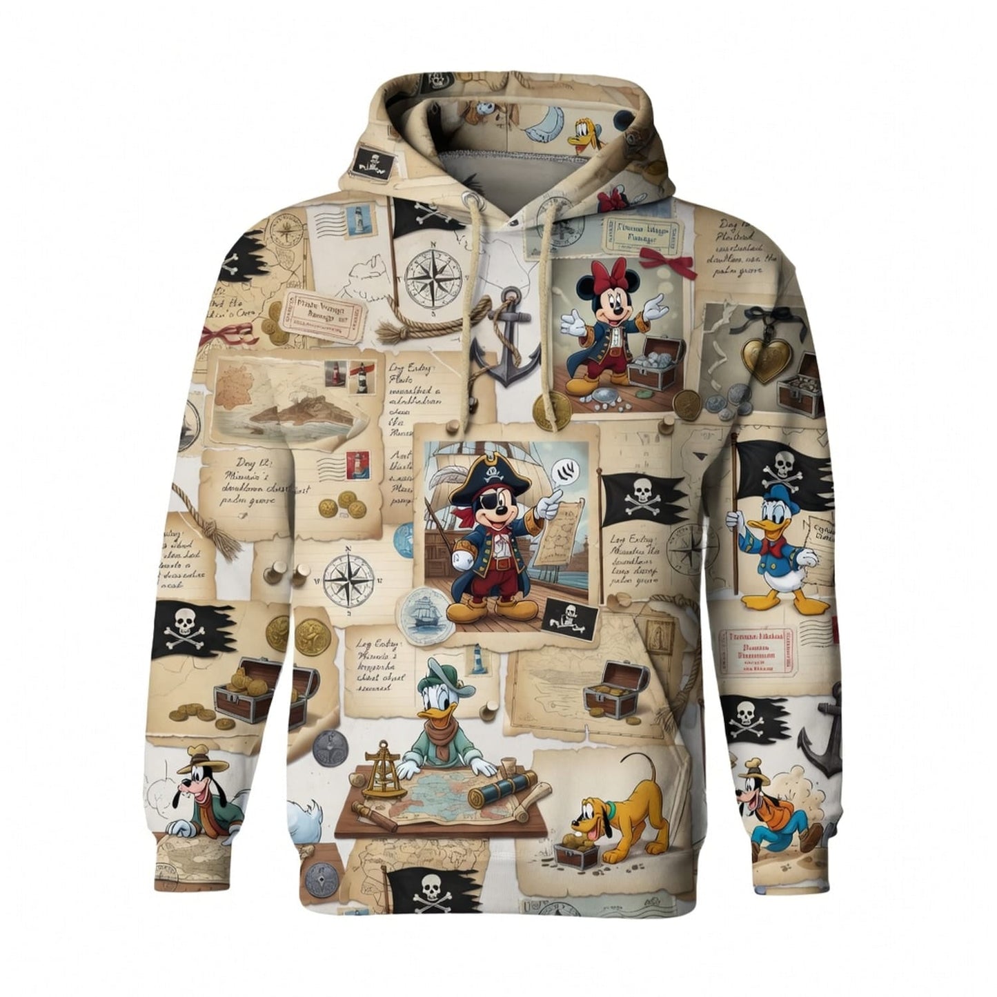 Pirate Treasure Hunt Mouse Duck Pup AOP Apparel