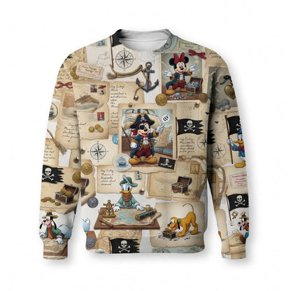 Pirate Treasure Hunt Mouse Duck Pup AOP Apparel