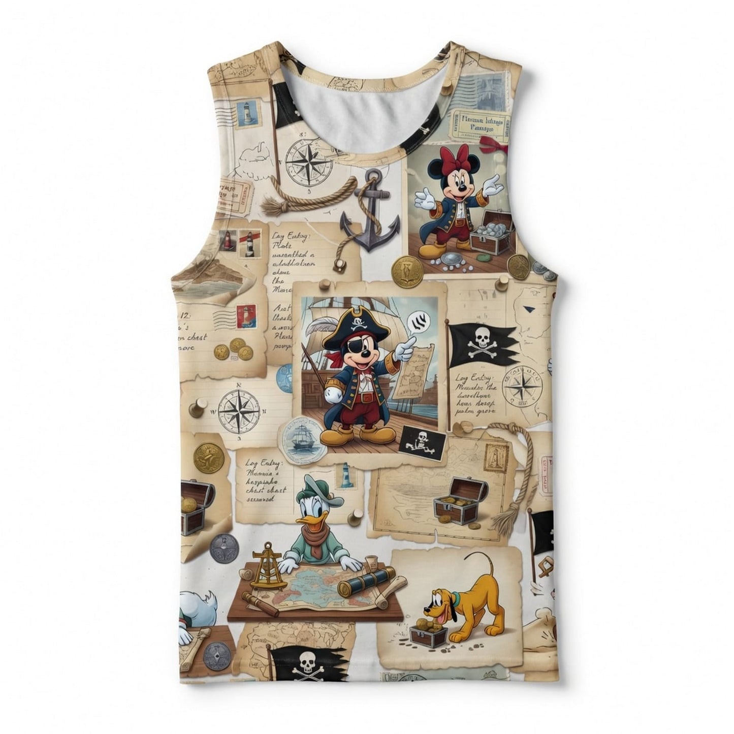 Pirate Treasure Hunt Mouse Duck Pup AOP Apparel