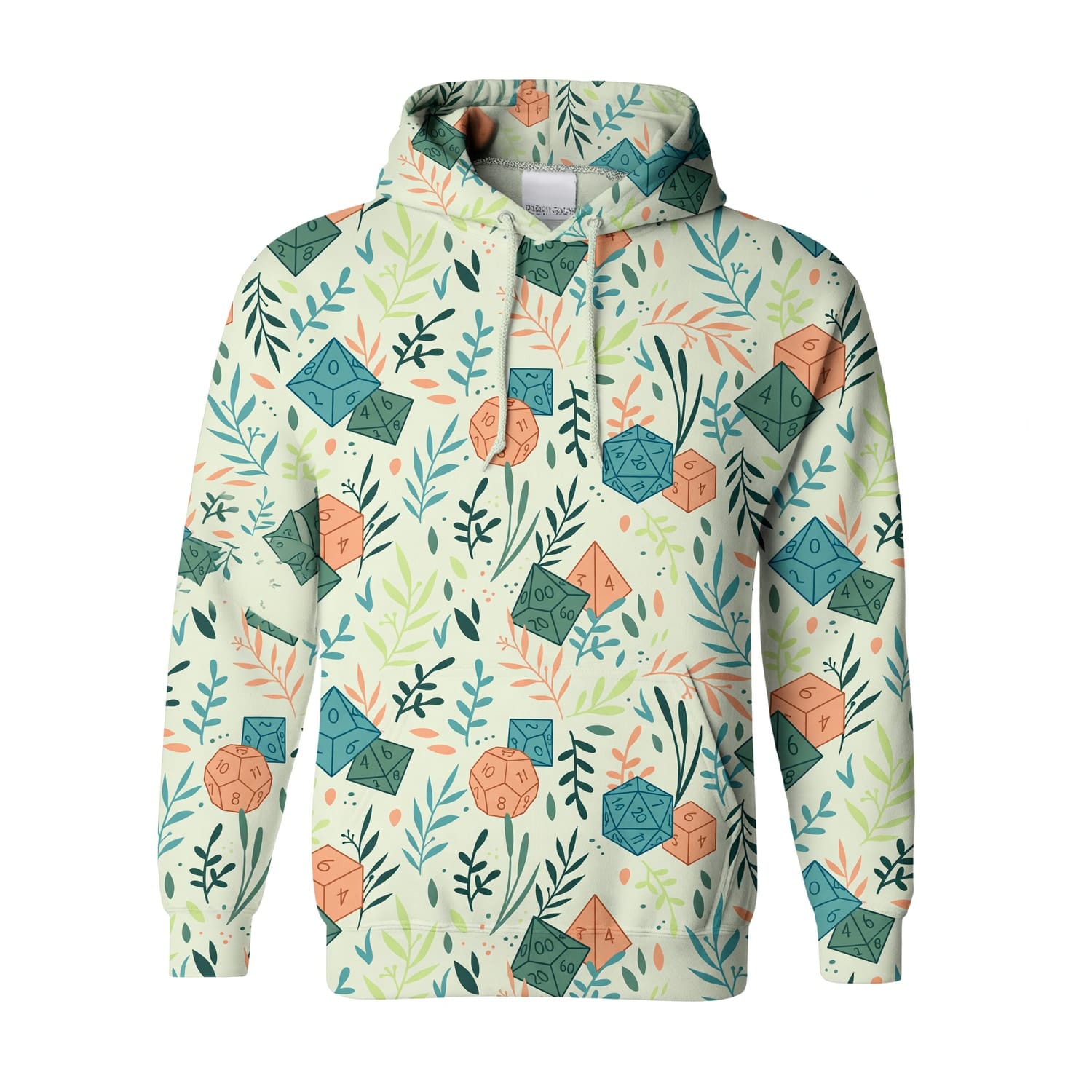 Botanical Dice AOP T-Shirt - Floral RPG Nature Pattern