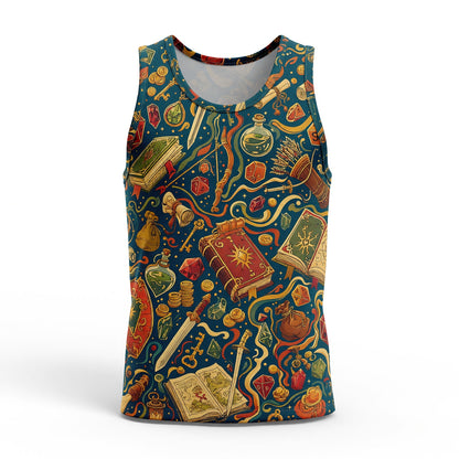 Fantasy Dungeon AOP T-Shirt - Fantasy RPG Dice Pattern
