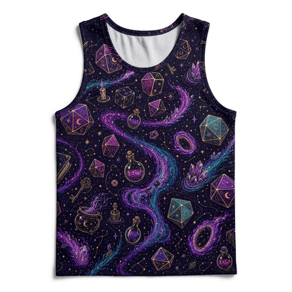 Celestial Dice AOP T-Shirt - Mystic Fantasy RPG Apparel