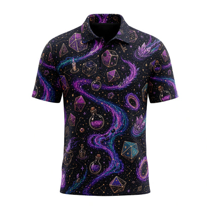 Celestial Dice AOP T-Shirt - Mystic Fantasy RPG Apparel