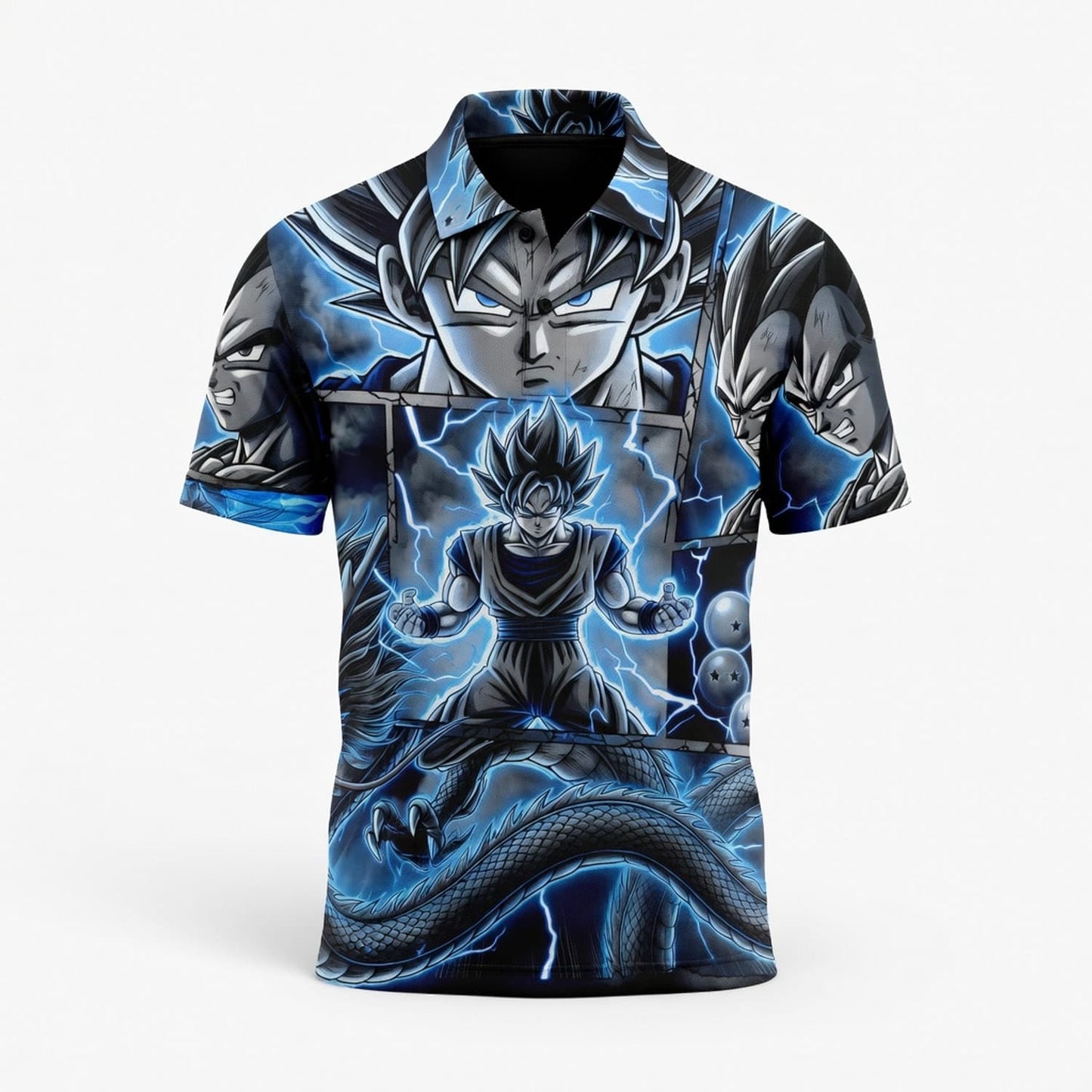 Anime Warrior Blue Lightning All Over Print Apparel