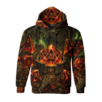 Dice Halloween AOP T-Shirt - Dark Fantasy RPG Dungeonwear