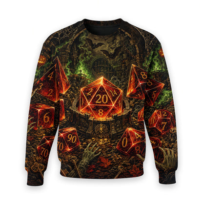 Dice Halloween AOP T-Shirt - Dark Fantasy RPG Dungeonwear