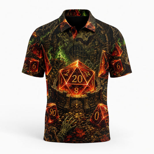 Dice Halloween AOP T-Shirt - Dark Fantasy RPG Dungeonwear